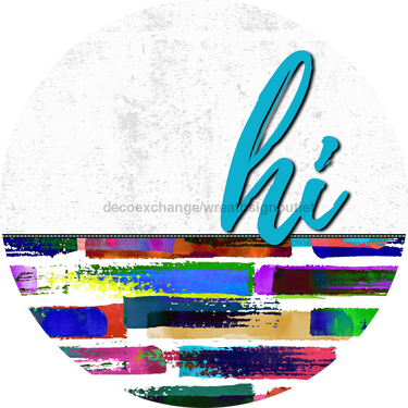 Brush Stroke Door Hanger Dco-01616-Dh 18’ Round Wood